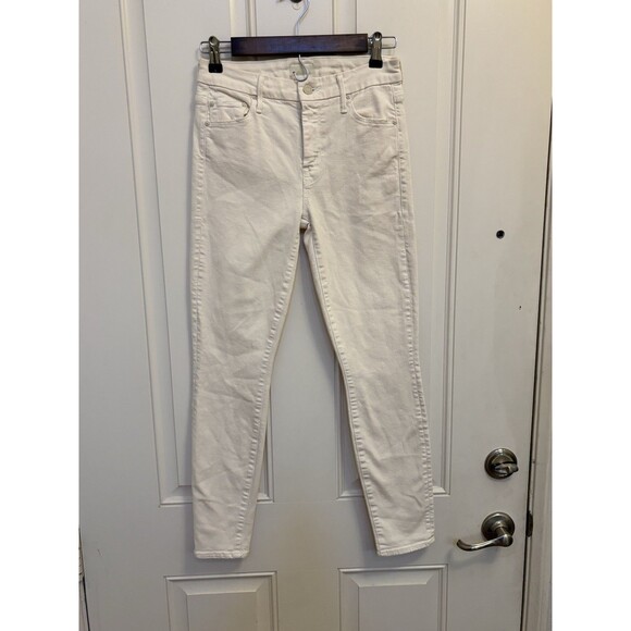 Mother Denim - MOTHER denim the looker ankle jeans fairest of them all white ivory 26 high rise